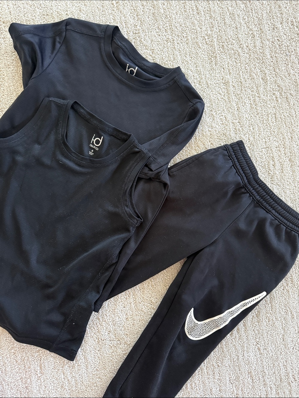 Nike Black Active Set with White Swoosh Accent